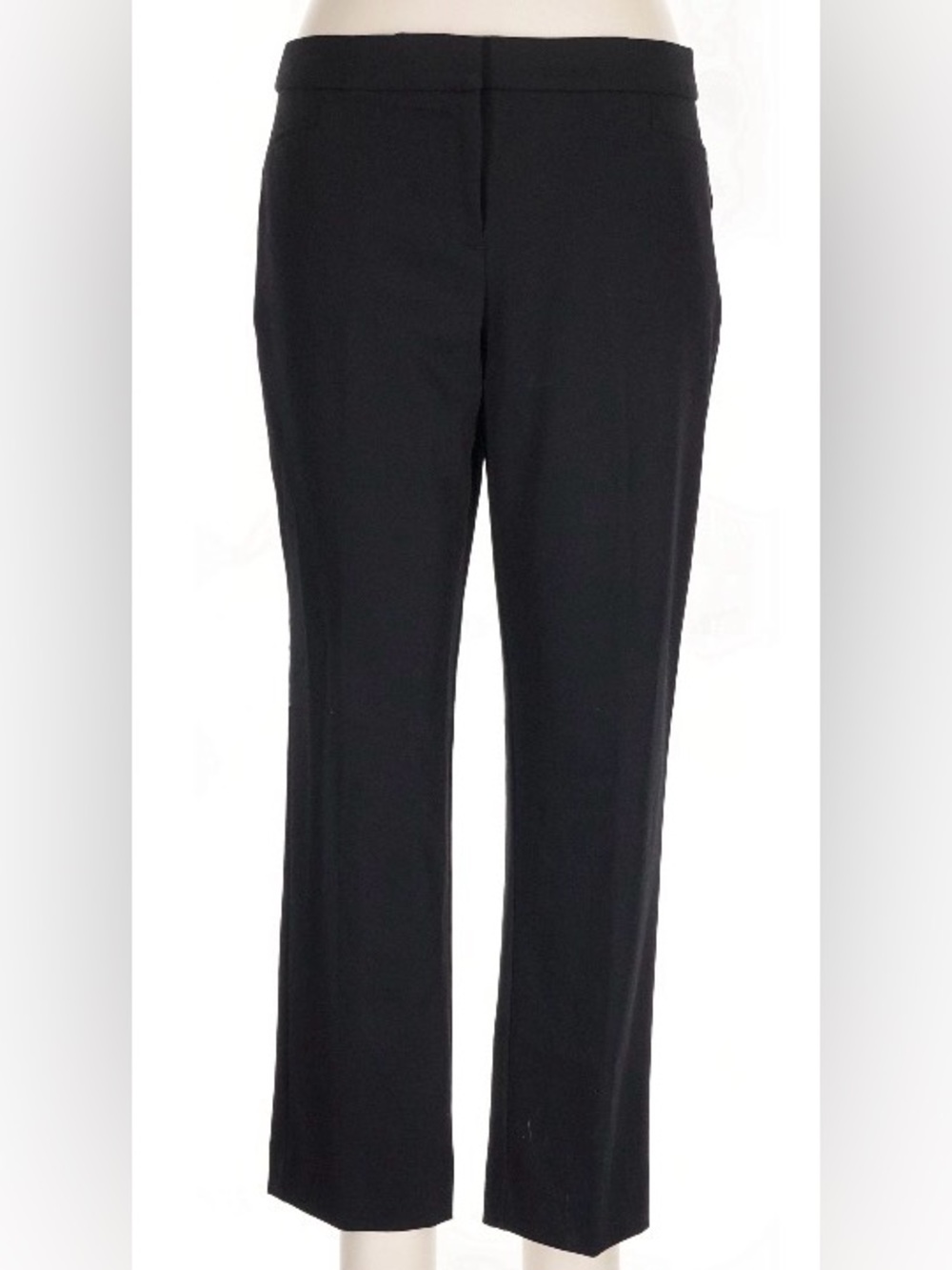 Alfani Classic Black Millennium Twill Straight Leg Ankle Pants-Size 14